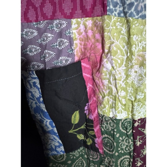 Kathmandu Pants - Patchwork Overalls Women's S/L ( Color Bleed By Pocket)